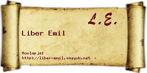 Liber Emil névjegykártya